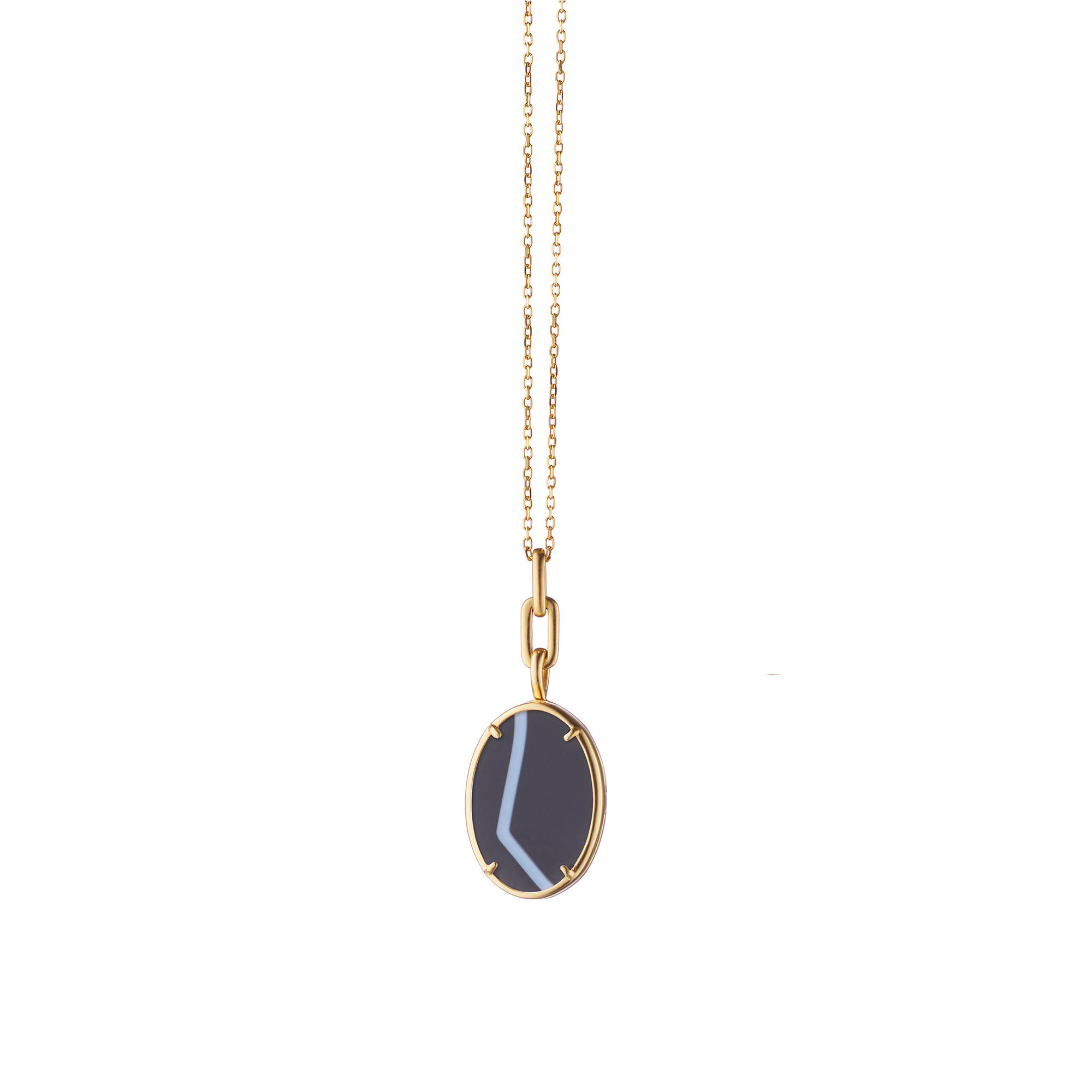 Monica Rich Kosann | Slim Lockets Elle Oval Yellow Gold and
